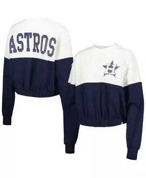 Женский белый и темно-синий пуловер Houston Astros Take Two Bonita свитшот '47 Brand