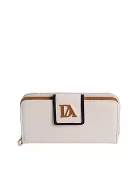 Женский белый кошелек на молнии Naomi Don Algodn