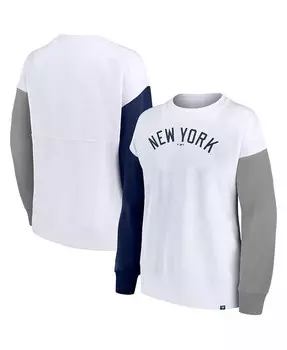 Женский белый пуловер New York Yankees Series свитшот Fanatics, белый