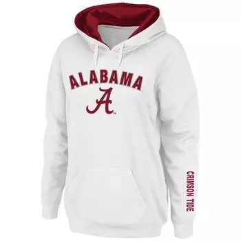 Женский белый пуловер с капюшоном Alabama Crimson Tide Arch & Logo 1 Colosseum, цвет Ala White
