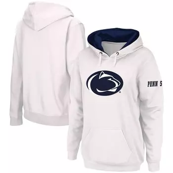 Женский белый пуловер с капюшоном и большим логотипом Penn State Nittany Lions Team Stadium Athletic, цвет Pst White