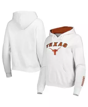 Женский белый пуловер с капюшоном и логотипом Texas Longhorns Colosseum, белый