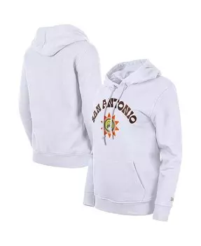 Женский белый пуловер с капюшоном San Antonio Spurs 2023/24 City Edition New Era, белый