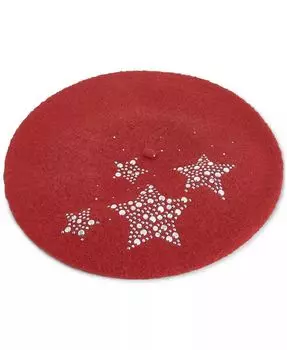 Женский берет со блестящими звездами Karl Lagerfeld Paris, слоновая кость/кремовый