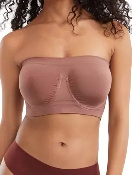 Женский бесшовный бюстгальтер-бандо Rhonda Shear Ahh Angel, цвет Nutmeg