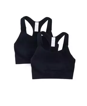 Женский бесшовный спортивный бюстгальтер для беременных и кормящих матерей, комплект из 2 шт Ingrid + Isabel, черный