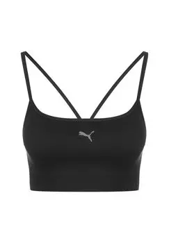 Женский бесшовный спортивный бюстгальтер Low Impact Studio PUMA, черный