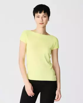 Женский бесшовный свитер с вырезом-лодочкой Escorpion, жёлтый