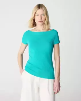 Женский бесшовный свитер с вырезом-лодочкой Escorpion, цвет Verde Anticuario