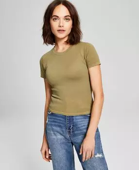 Женский бесшовный топ с круглым вырезом и короткими рукавами And Now This