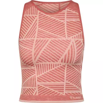 Женский бесшовный укороченный топ для йоги Hmlmt Energy с технологией Beecool HUMMEL, цвет rot