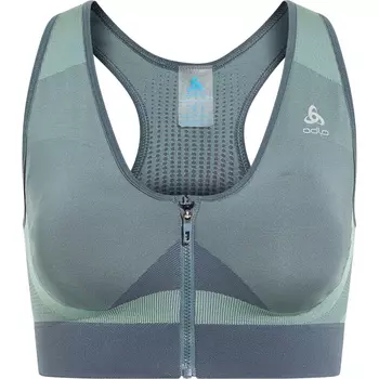 Женский бесшовный высокий спортивный бюстгальтер Odlo, зеленый