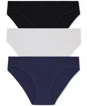 Женский бикини из хлопка и модала, 3 шт. — DK8462P3 DKNY, синий
