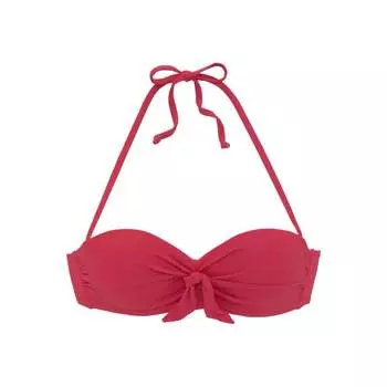 Женский бикини-топ бандо на косточках LASCANA, цвет rot