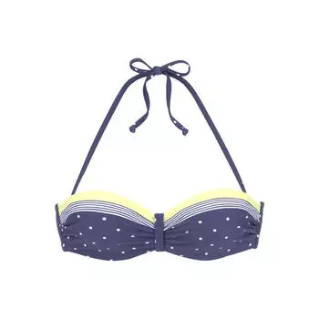 Женский бикини-топ бандо на косточках LASCANA, цвет blau