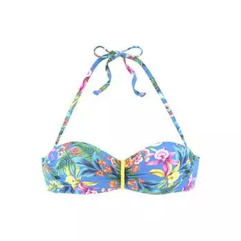 Женский бикини-топ бандо на косточках VENICE BEACH, цвет blau