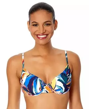 Женский бикини-топ на косточках с принтом Anne Cole, мультиколор
