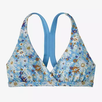 Женский бикини-топ с открытой спиной и нижней частью Patagonia, цвет Primavera: Lago Blue