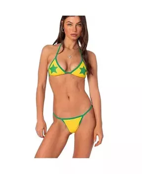 Женский бикини-топ с треугольными чашечками International для девочек Edikted, желтый