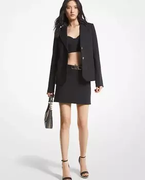 Женский блейзер из эластичного крепа Michael Michael Kors, черный