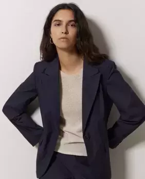 Женский блейзер из поплина с разрезом сзади Yerse, синий