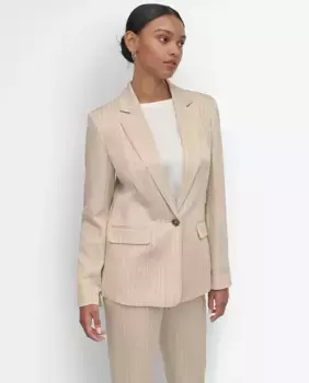 Женский блейзер на одной пуговице с передними карманами DKNY, черный