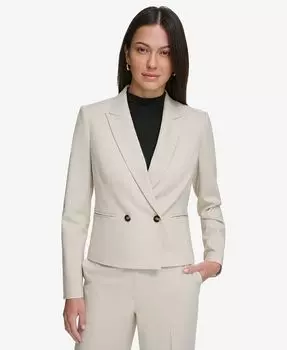 Женский блейзер на пуговицах с острыми лацканами DKNY, тан/бежевый