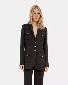 Женский блейзер с костюмом в стиле сафари The Kooples, черный