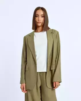 Женский блейзер с отложным воротником и пуговицами Lili Sidonio, цвет Caqui