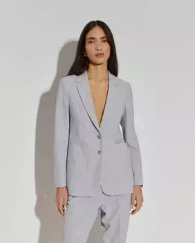 Женский блейзер с полосками и накладными карманами Lion of Porches, синий