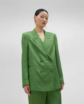 Женский блейзер с пуговицами и карманами Lola Casademunt, зеленый