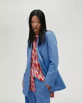 Женский блейзер с пуговицами и карманами Lola Casademunt, синий