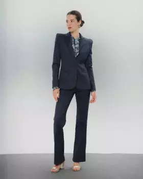 Женский блейзер с рукавами-пагодой Barbara Dolores Promesas, темно-синий