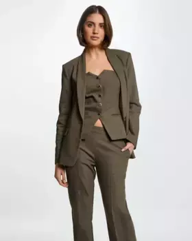 Женский блейзер с шалевым воротником Morgan, цвет Verde Militar