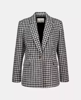 Женский блейзер с узором «гусиные лапки» Woman El Corte Ingls, черный