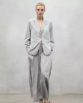 Женский блейзер с воротником-лацканами и передними карманами Ecoalf, синий