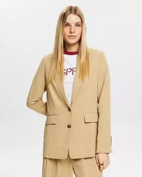 Женский блейзер стандартного кроя из TENCEL и льна Esprit Collection, бежевый