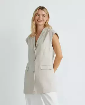 Женский блейзер-жилет Object, цвет Nude