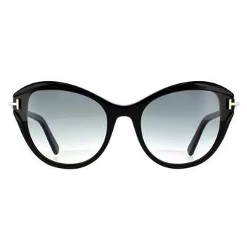 Женский блестящий дымчатый градиент «кошачий глаз» Tom Ford, черный