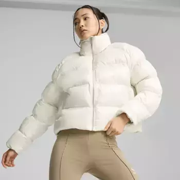 Женский блестящий пуховик Puma, белый