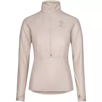 Женский блестящий пуловер с полумолнией до половины Johaug, бежевый