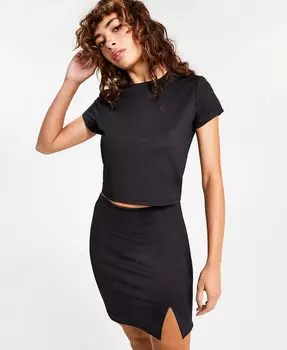 Женский блестящий вязаный топ Bar III, черный