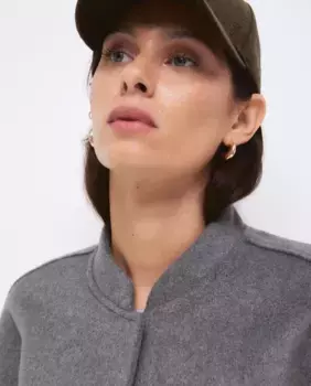 Женский бомбер застегивает живые карманы Tintoretto, цвет 820 Gris Medio