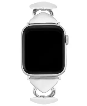Женский браслет с металлическими звеньями в форме сердца для Apple Watch 42 мм (Series 10) и 38/40/41 мм Anne Klein, серый