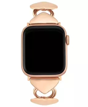 Женский браслет с металлическими звеньями в форме сердца для Apple Watch 42 мм (только Series 1-3) и 44/45/46/49 мм (Ultra и Ultra 2) Anne Klein, розовый