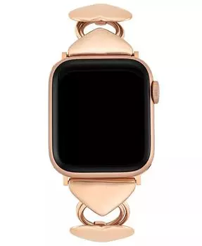 Женский браслет в форме сердца из сплава, совместимый с Apple Watch 42/44/45/Ultra/Ultra 2 Anne Klein, желтый