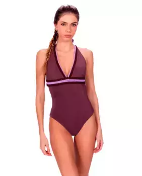 Женский бразильский однотонный купальник с подкладкой Despi, красный