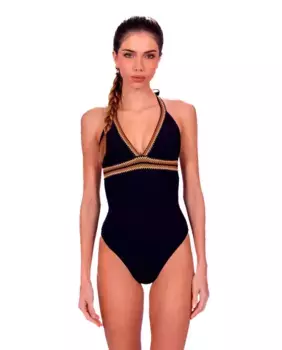 Женский бразильский однотонный купальник с подкладкой Despi, черный