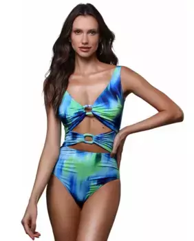 Женский бразильский однотонный купальник с подкладкой Karla Vivian, синий