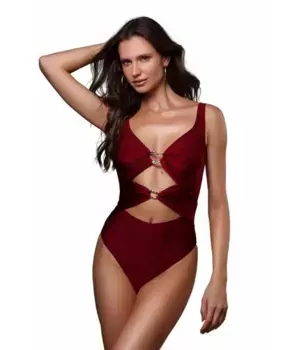 Женский бразильский однотонный купальник с подкладкой Karla Vivian, красный